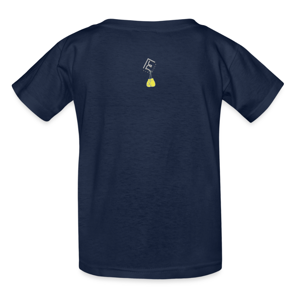 Rare Ether's July Cancer Awareness Branded Youth Cotton Tag-less Tee - navy