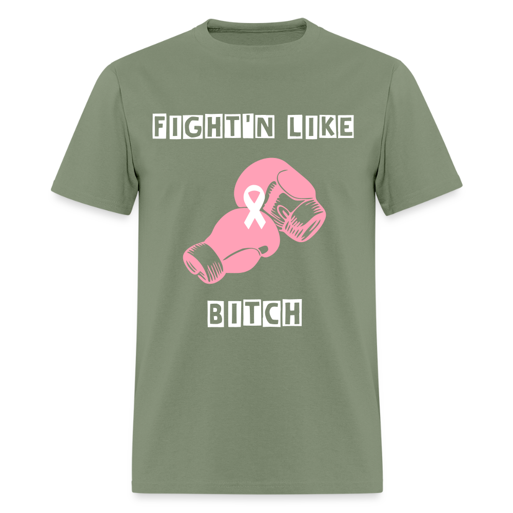 Unisex Rare Ether Fight'n Cancer Branded Classic Cotton Tee - military green