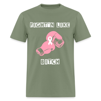 Unisex Rare Ether Fight'n Cancer Branded Classic Cotton Tee - military green