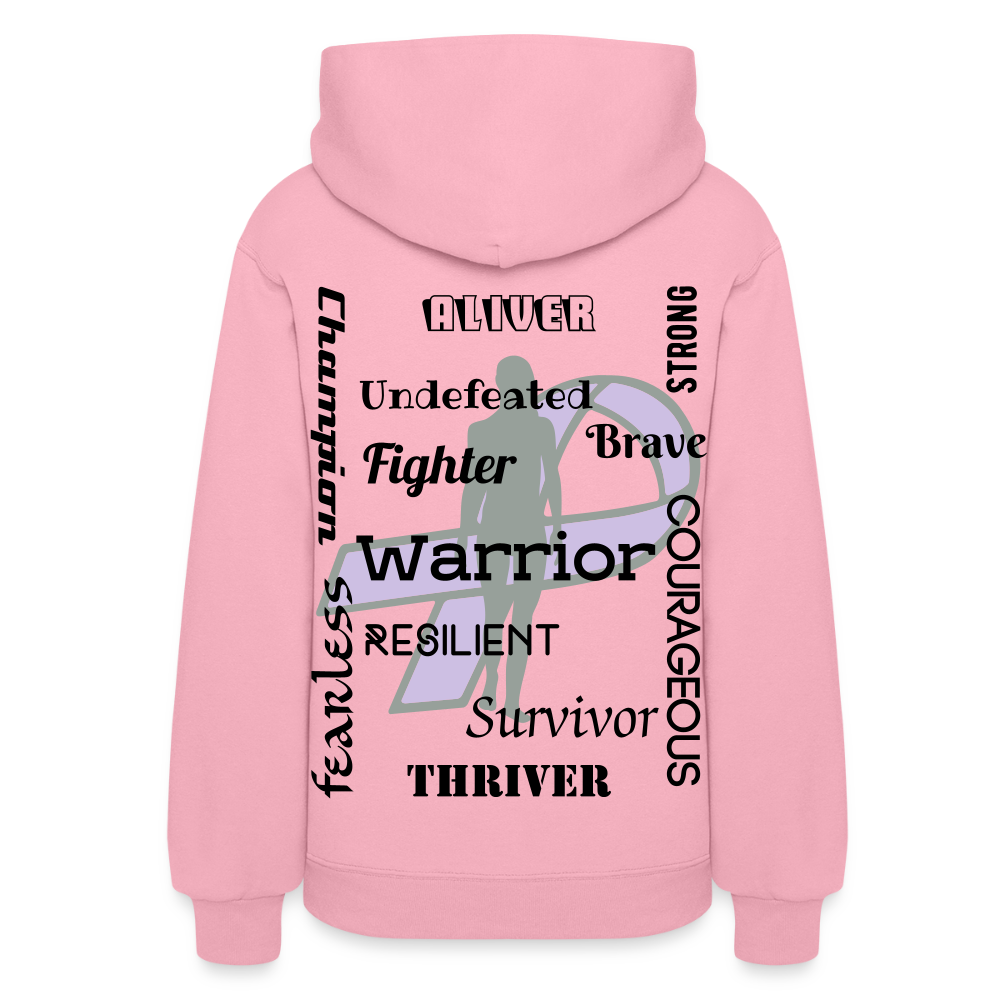 Rare Ether Branded Cancer Awareness Ribbon  Women's Hoodie - classic pink