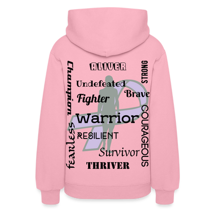 Rare Ether Branded Cancer Awareness Ribbon  Women's Hoodie - classic pink