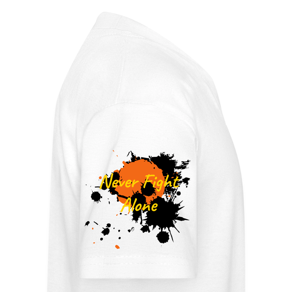 RE Branded Go Amber in August Cancer Awareness Kids' Tee - white