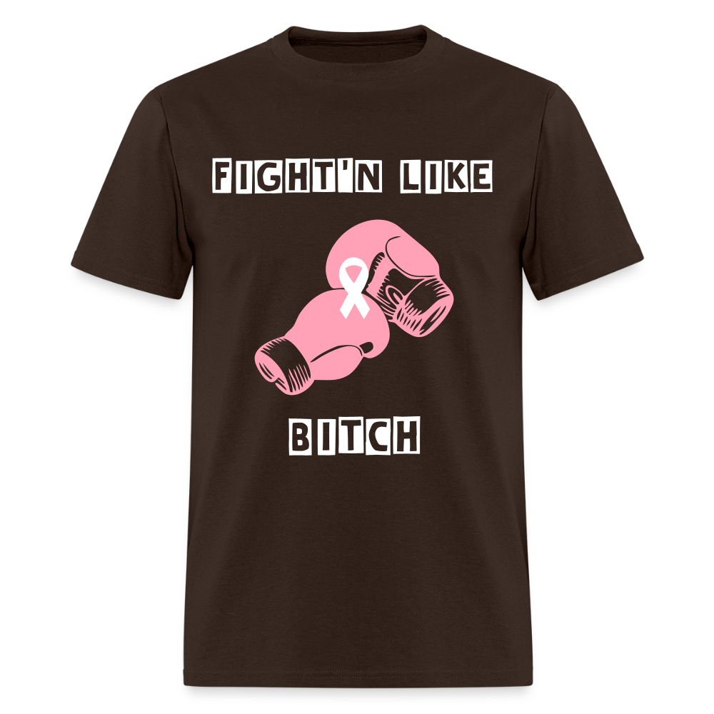 Unisex Rare Ether Fight'n Cancer Branded Classic Cotton Tee - brown