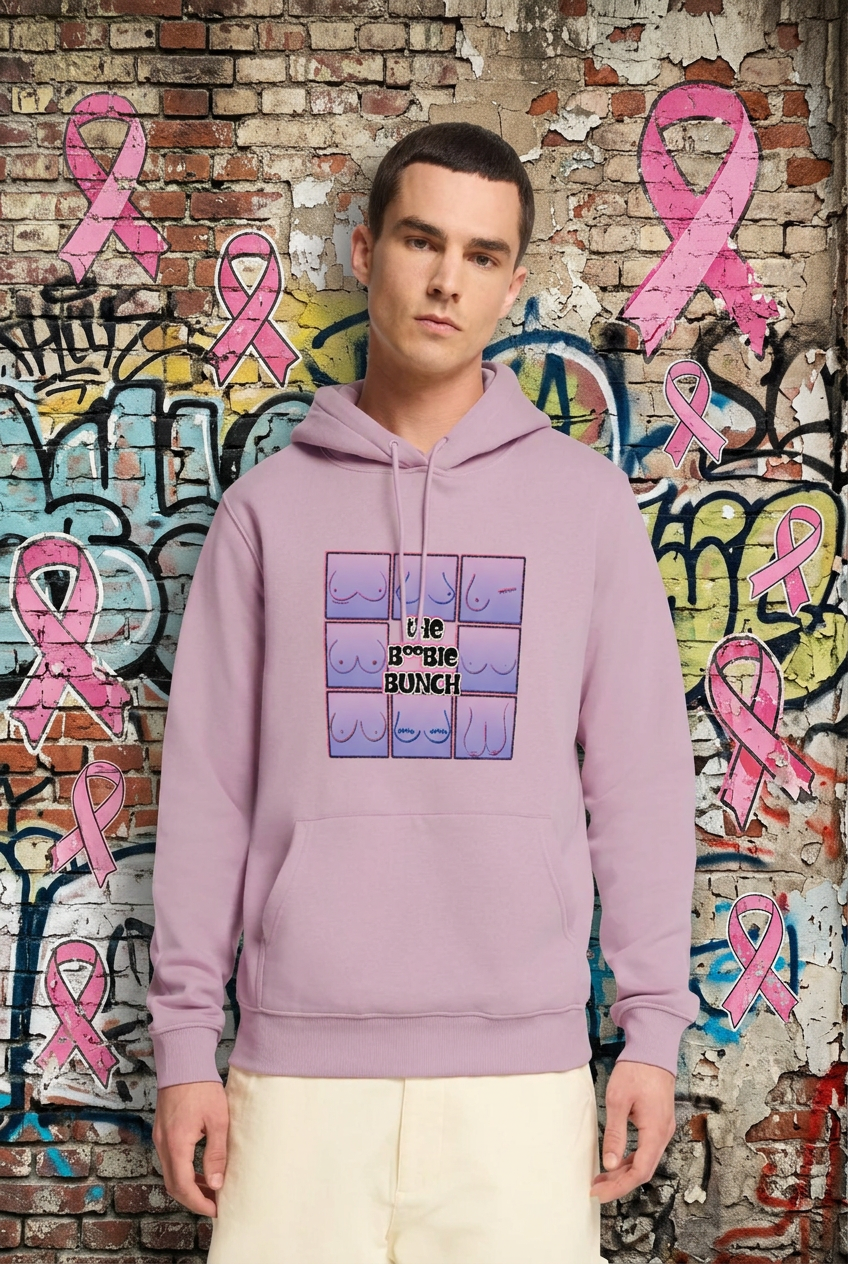 The Boobie Bunch October Awareness Premium Hoodie - dusty pink