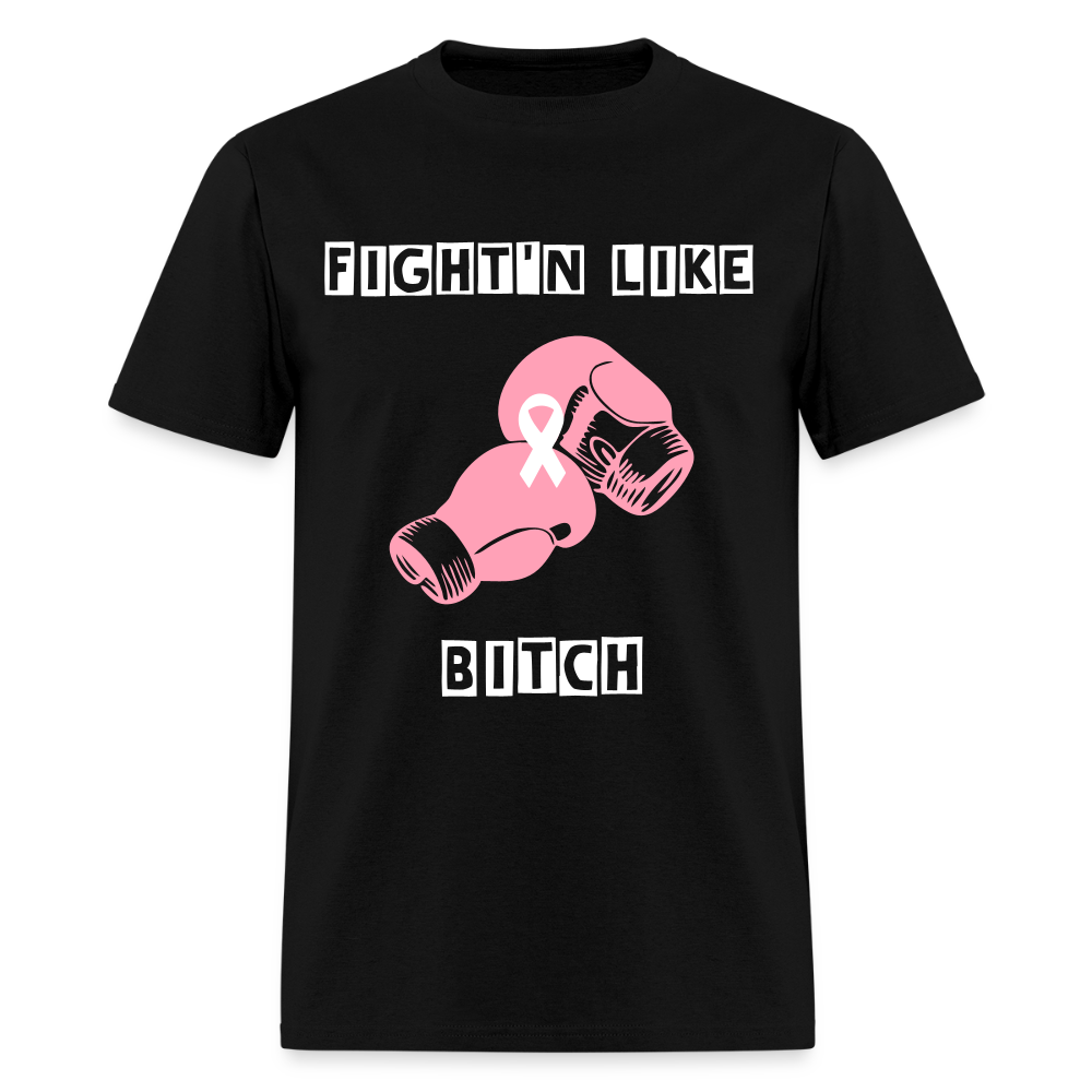Unisex Rare Ether Fight'n Cancer Branded Classic Cotton Tee - black