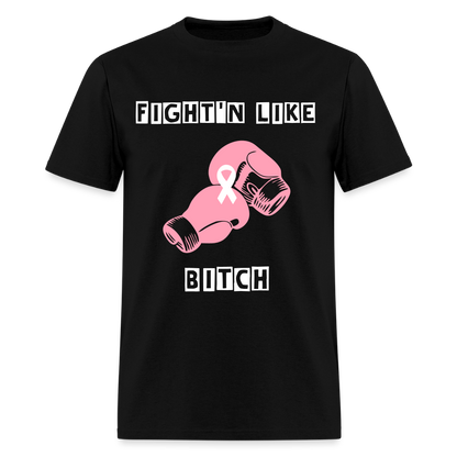 Unisex Rare Ether Fight'n Cancer Branded Classic Cotton Tee - black