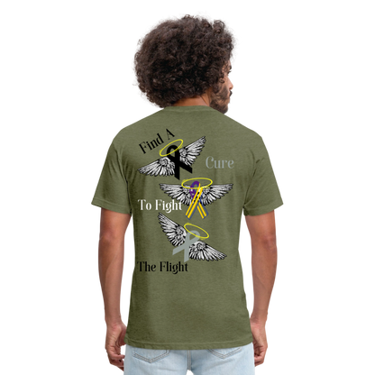 Rare Ether's May Cancer Awareness Branded Cotton Blend Tee - heather military green