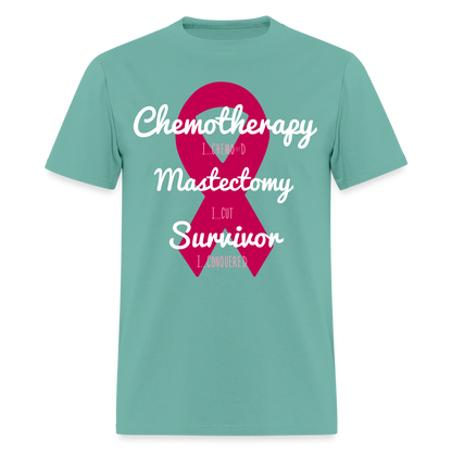 Rare Ether Breast Cancer Veni, Vidi, Vici Branded Classic Tee - aquatic