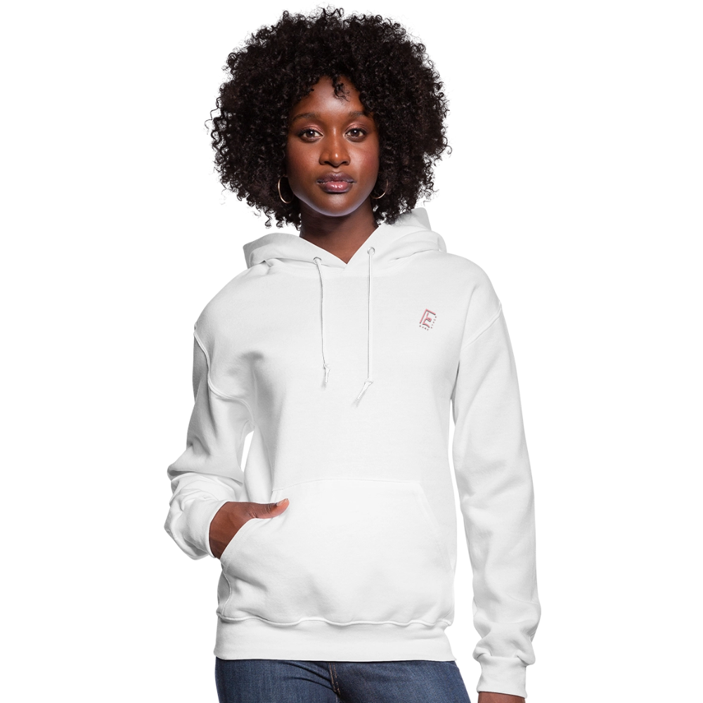 Rare Ether Branded Cancer Awareness Ribbon  Women's Hoodie - white