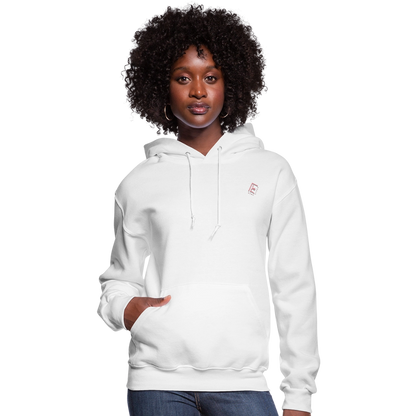Rare Ether Branded Cancer Awareness Ribbon  Women's Hoodie - white