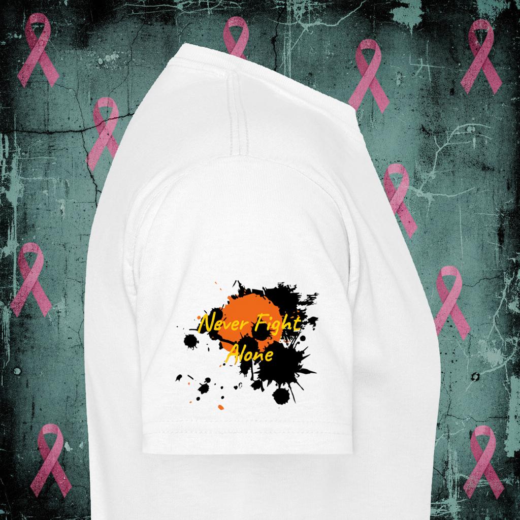 RE Branded Go Amber in August Cancer Awareness Cotton Adult Tee - white