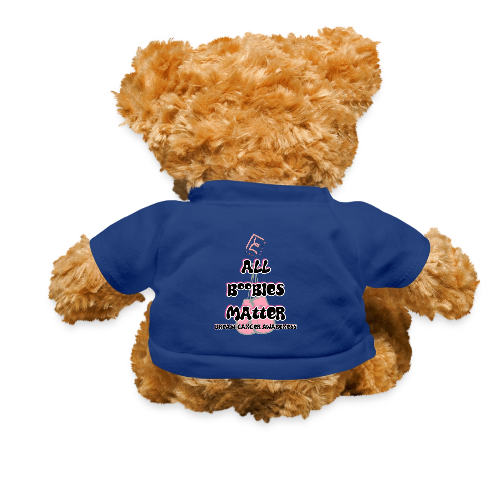 The Boobie Bunch October Cancer Awareness Teddy Bear - royal blue