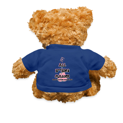 The Boobie Bunch October Cancer Awareness Teddy Bear - royal blue