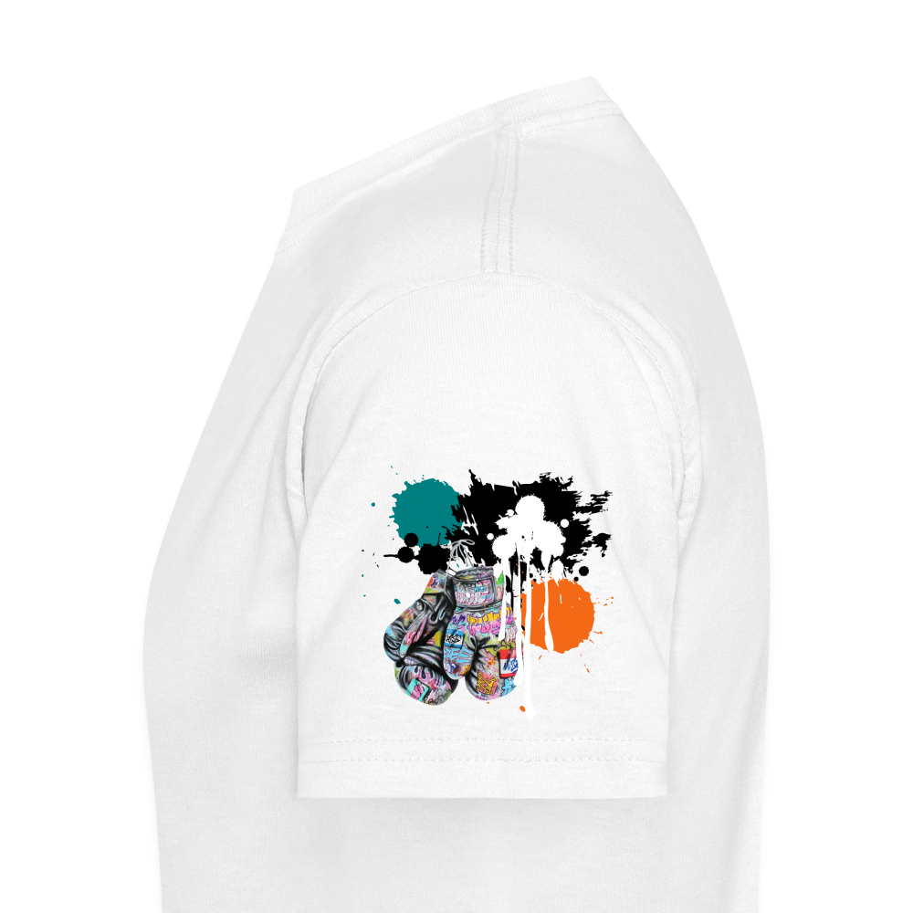 RE Branded Go Amber in August Cancer Awareness Cotton Adult Tee - white