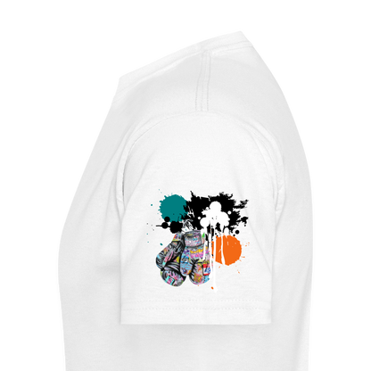 RE Branded Go Amber in August Cancer Awareness Cotton Adult Tee - white