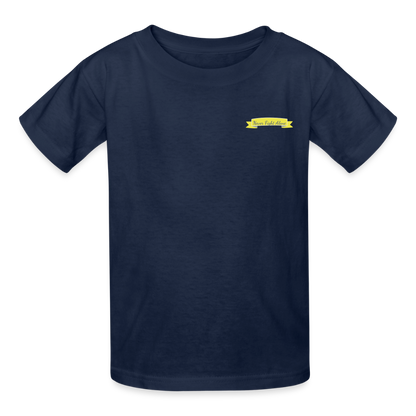 Rare Ether's July Cancer Awareness Branded Youth Cotton Tag-less  Tee - navy