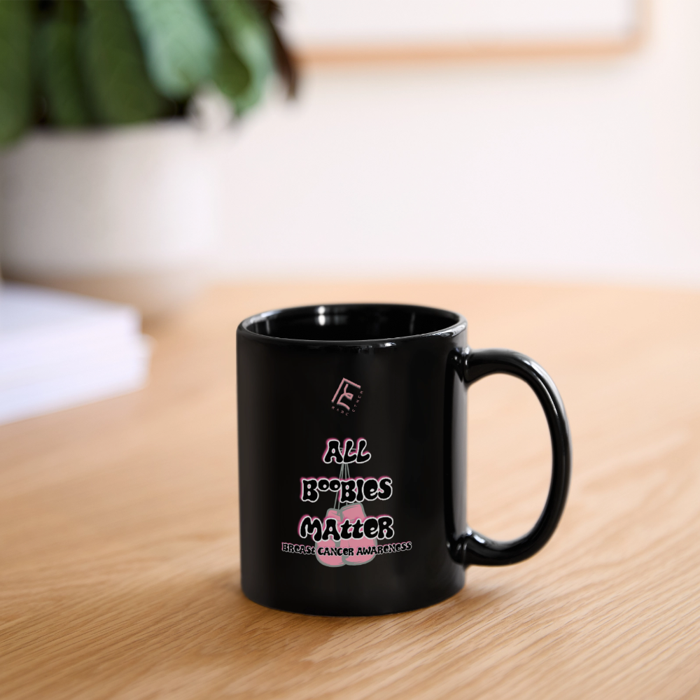 The Boobie Bunch October Cancer Awareness  Mug - black