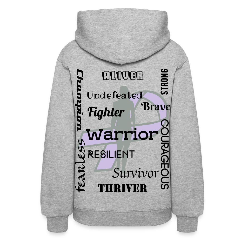 Rare Ether Branded Cancer Awareness Ribbon  Women's Hoodie - heather gray