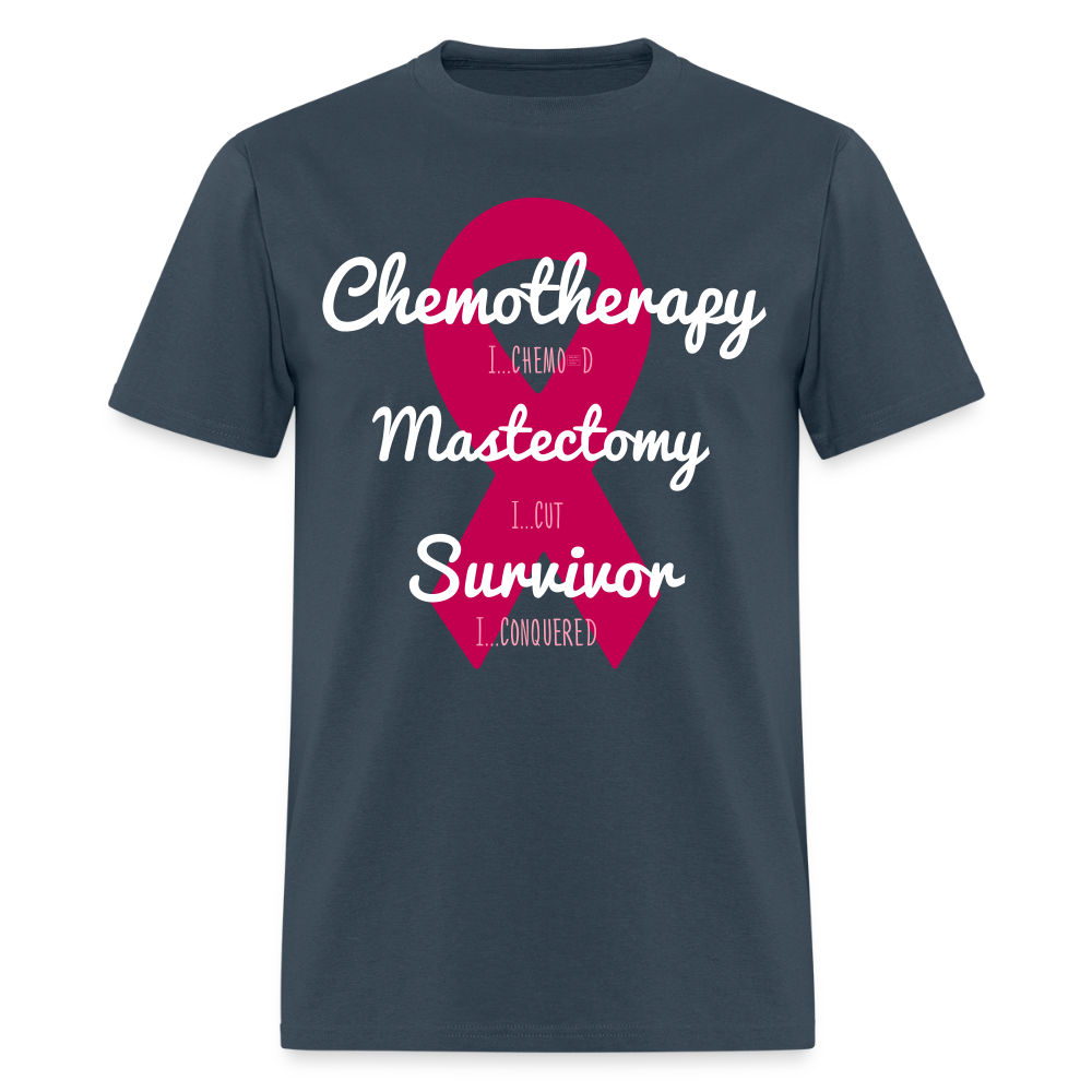 Rare Ether Breast Cancer Veni, Vidi, Vici Branded Classic Tee -  blue dusk