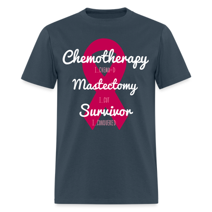 Rare Ether Breast Cancer Veni, Vidi, Vici Branded Classic Tee -  blue dusk