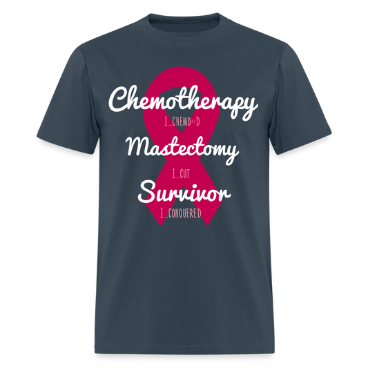 Rare Ether Breast Cancer Veni, Vidi, Vici Branded Classic Tee -  blue dusk