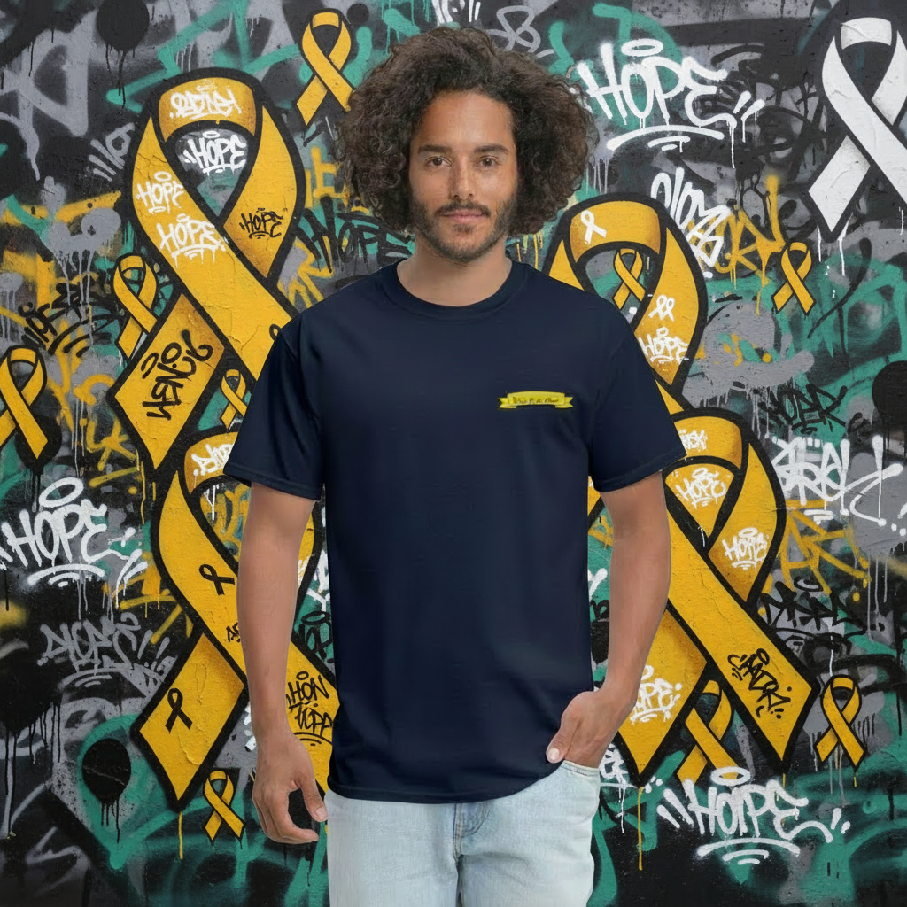 July's Cancer Awareness Month Tee - navy