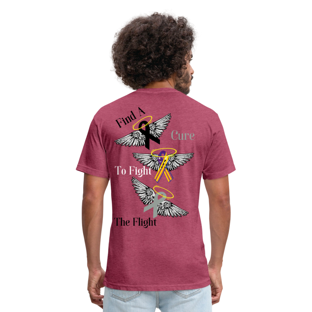 Rare Ether's May Cancer Awareness Branded Cotton Blend Tee - heather burgundy