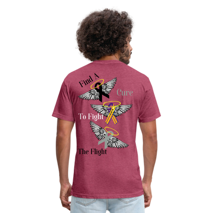 Rare Ether's May Cancer Awareness Branded Cotton Blend Tee - heather burgundy