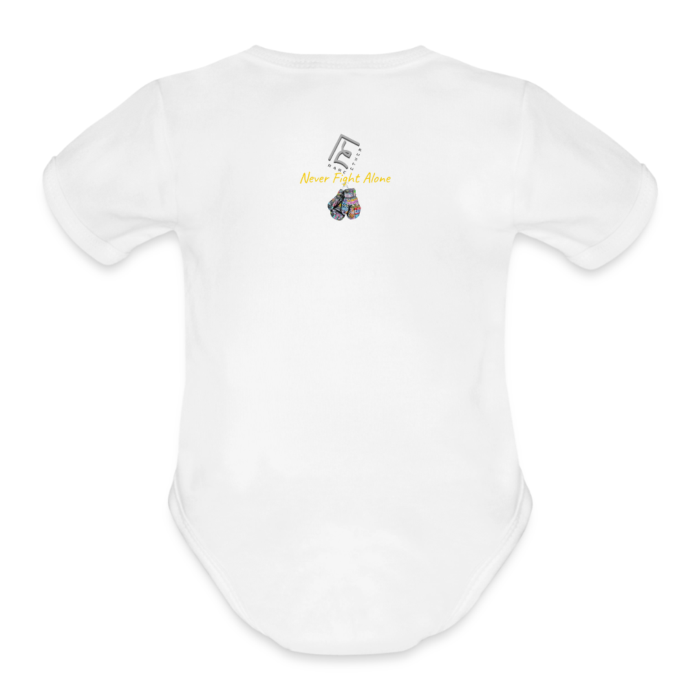 Organic Short Sleeve Baby Bodysuit - white