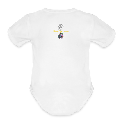 Organic Short Sleeve Baby Bodysuit - white