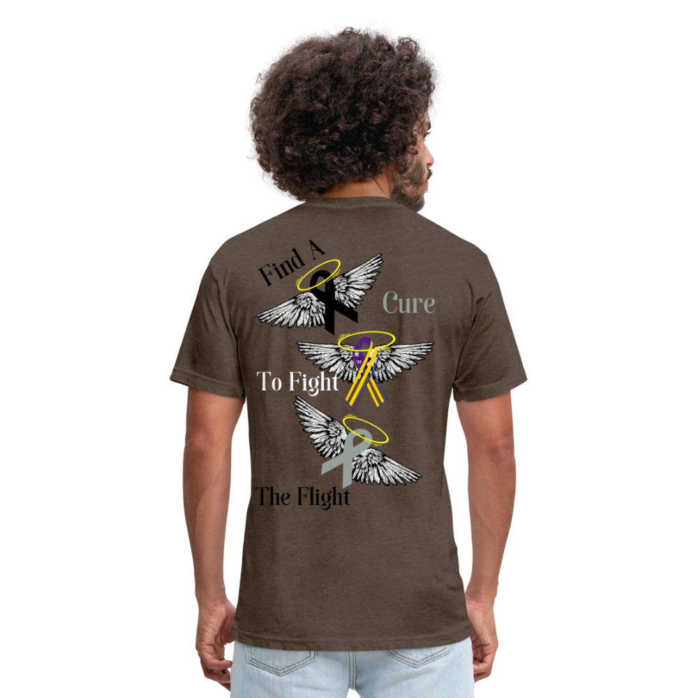 Rare Ether's May Cancer Awareness Branded Cotton Blend Tee - heather espresso