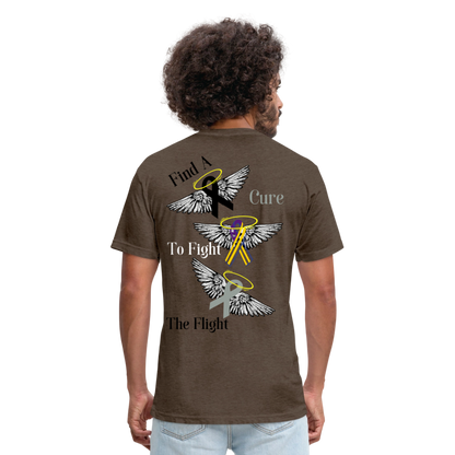 Rare Ether's May Cancer Awareness Branded Cotton Blend Tee - heather espresso