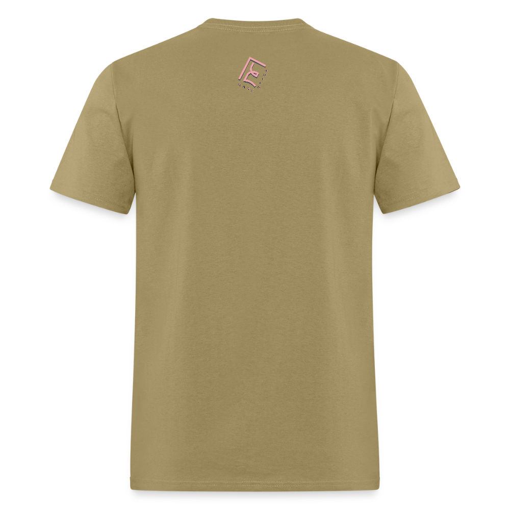 Unisex Rare Ether Fight'n Cancer Branded Classic Cotton Tee - khaki