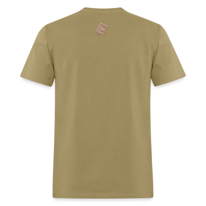 Unisex Rare Ether Fight'n Cancer Branded Classic Cotton Tee - khaki