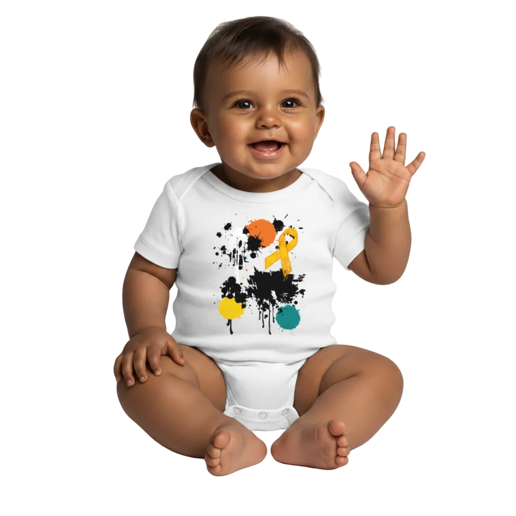 Organic Short Sleeve Baby Bodysuit - white