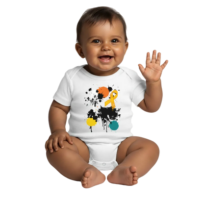 Organic Short Sleeve Baby Bodysuit - white
