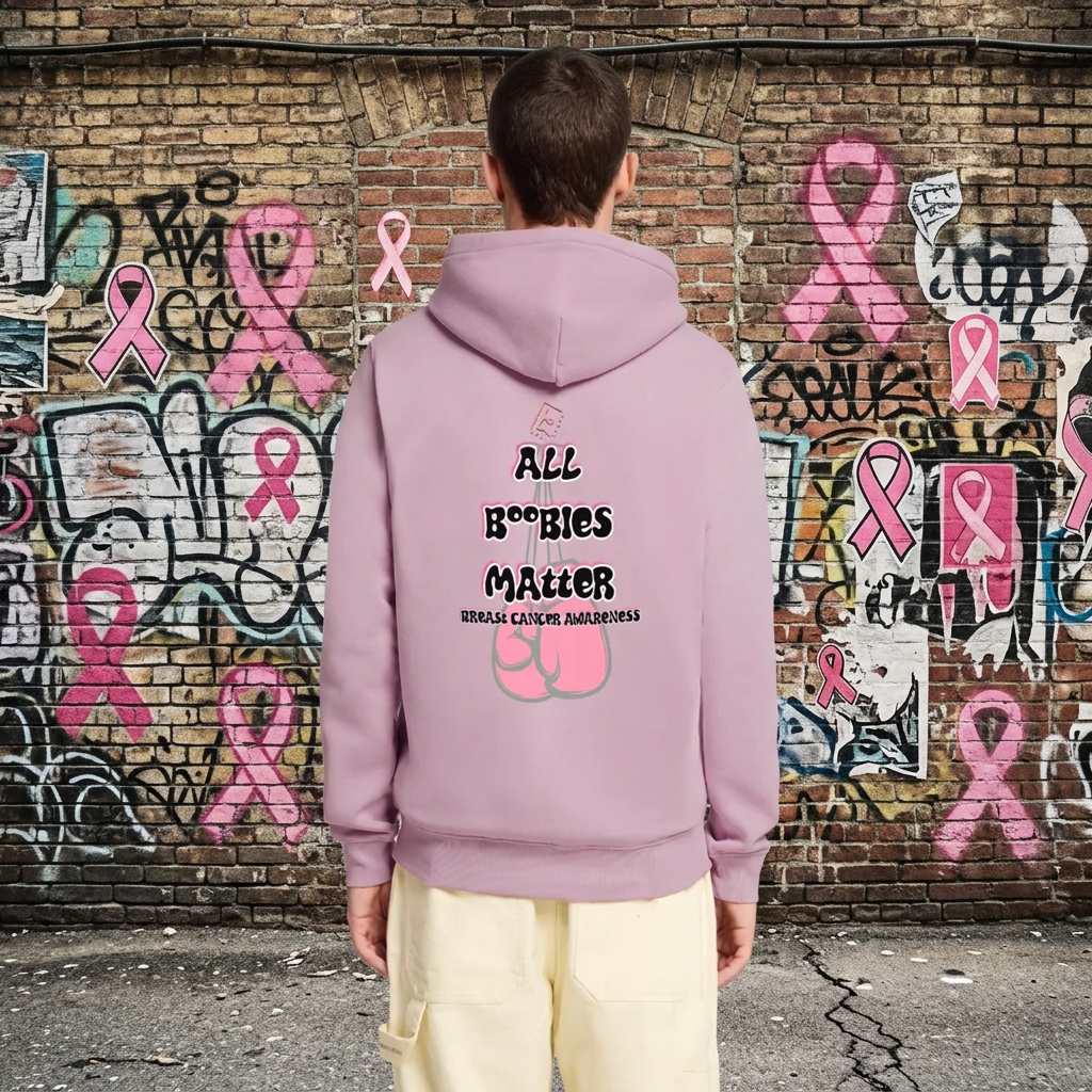 The Boobie Bunch October Awareness Premium Hoodie - dusty pink