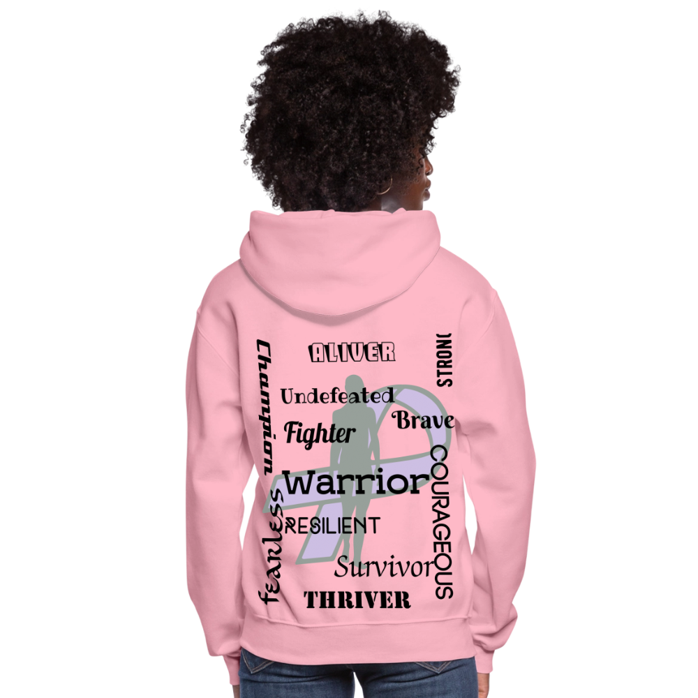 Rare Ether Branded Cancer Awareness Ribbon  Women's Hoodie - classic pink