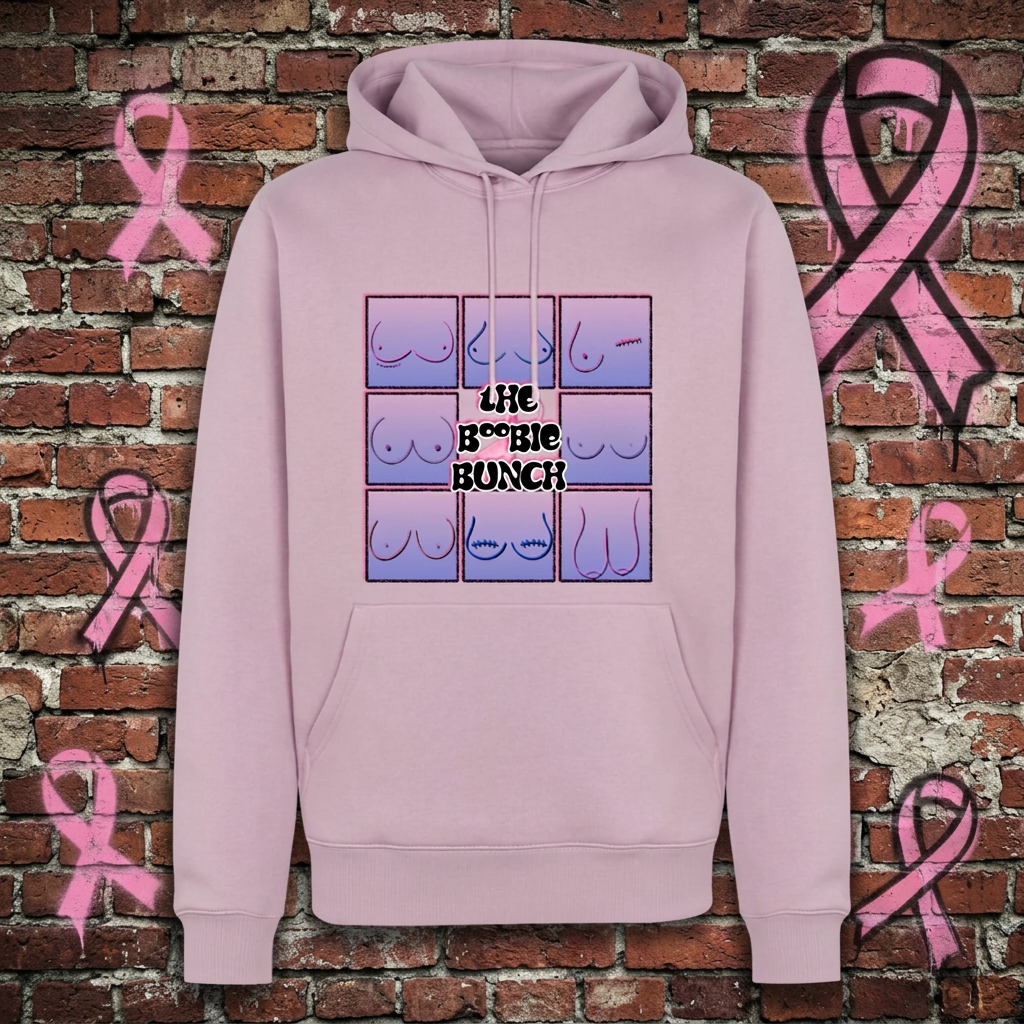 The Boobie Bunch October Awareness Premium Hoodie - dusty pink
